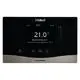 Vaillant Thermostat mit Touchscreen-Display, Anzeige der gewünschten und aktuellen Raumtemperatur, Steuerungselemente unter dem Display.